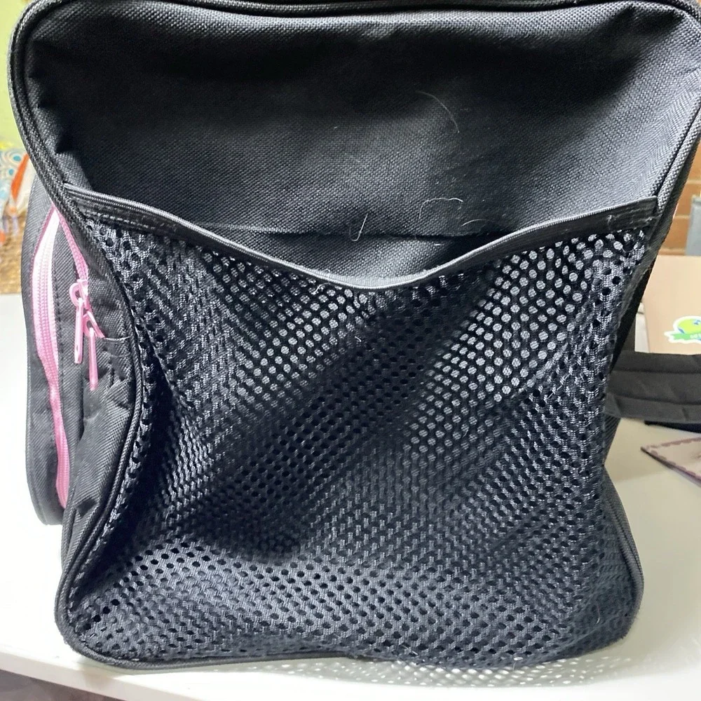 Sassi designs 24 black duffel Bag Pink Bedazzled Large‎ Dance Cheer Gym